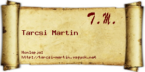 Tarcsi Martin névjegykártya